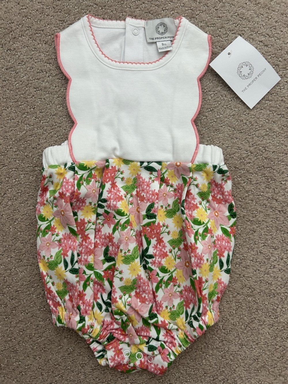 NWT Proper Peony daffodil scallop bubble
